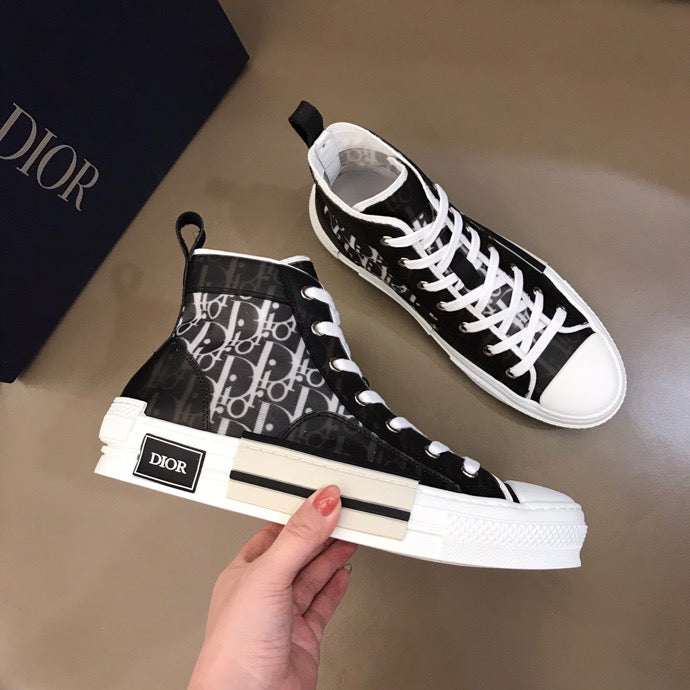 black Dior high top shoes