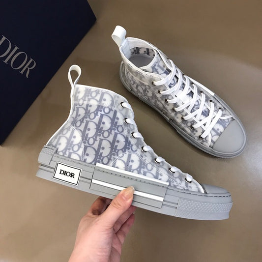 grey Dior high top shoes